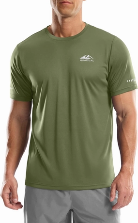 Men's UPF 50  Sun Protection Dry Fit Workout T-Shirts Rash Guard Swim Shirts Moisture Wicking Tee for Athletic, Beach, Hiking