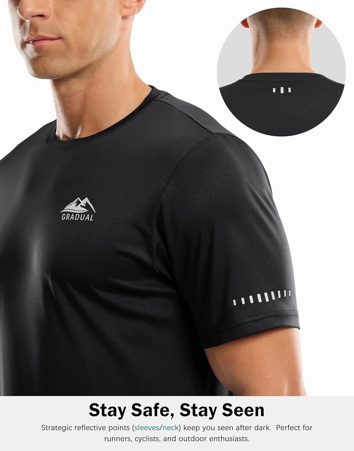 Men's UPF 50  Sun Protection Dry Fit Workout T-Shirts Rash Guard Swim Shirts Moisture Wicking Tee for Athletic, Beach, Hiking