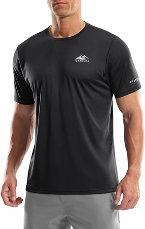 Men's UPF 50  Sun Protection Dry Fit Workout T-Shirts Rash Guard Swim Shirts Moisture Wicking Tee for Athletic, Beach, Hiking