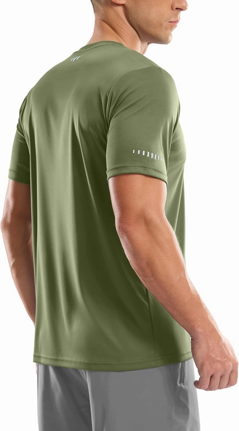 Men's UPF 50  Sun Protection Dry Fit Workout T-Shirts Rash Guard Swim Shirts Moisture Wicking Tee for Athletic, Beach, Hiking
