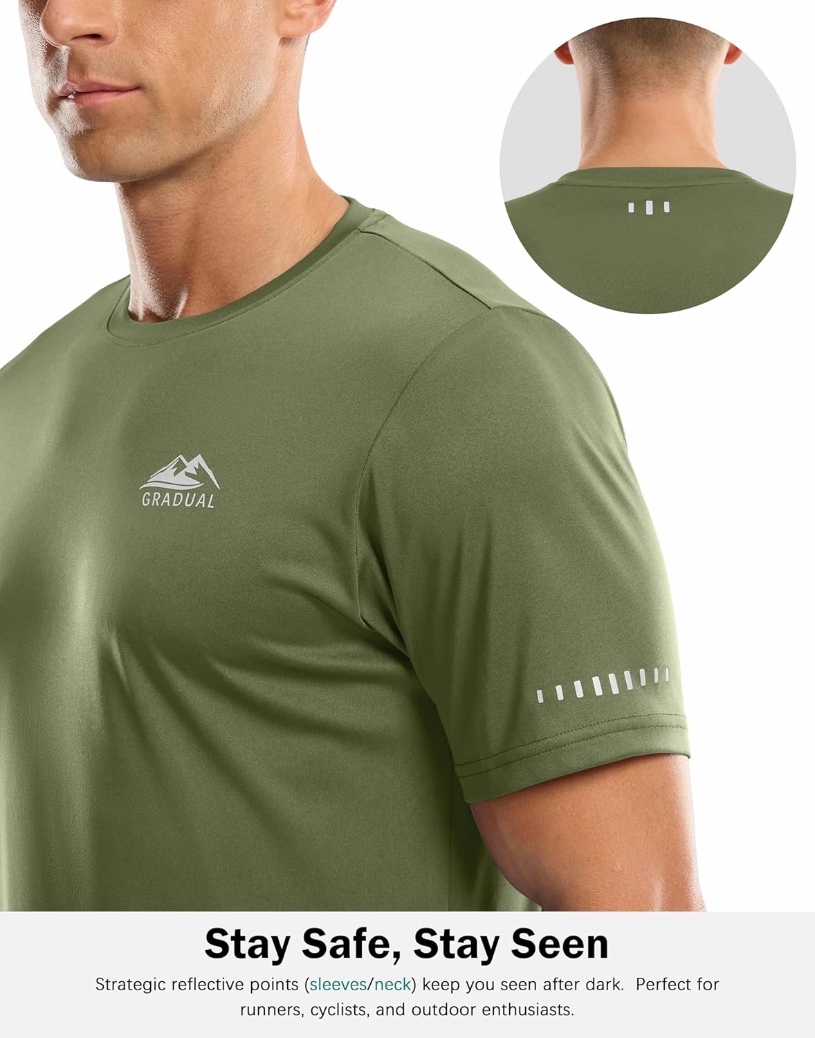 Men's UPF 50  Sun Protection Dry Fit Workout T-Shirts Rash Guard Swim Shirts Moisture Wicking Tee for Athletic, Beach, Hiking