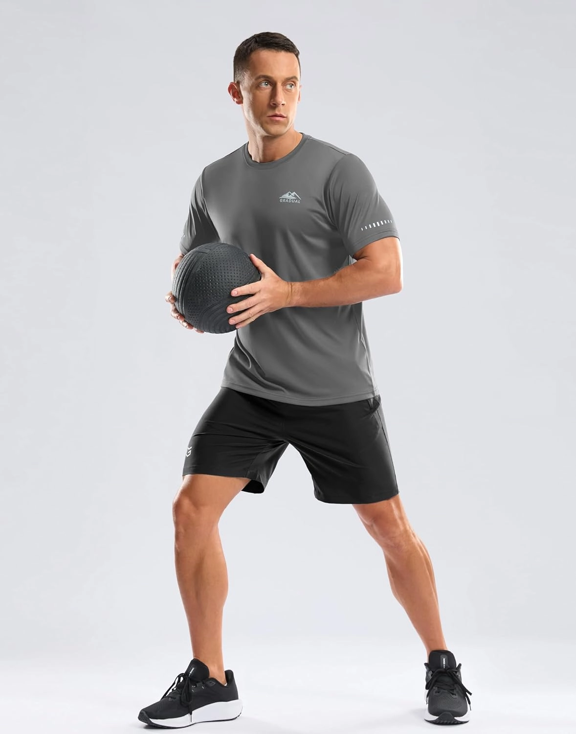 Men's UPF 50  Sun Protection Dry Fit Workout T-Shirts Rash Guard Swim Shirts Moisture Wicking Tee for Athletic, Beach, Hiking
