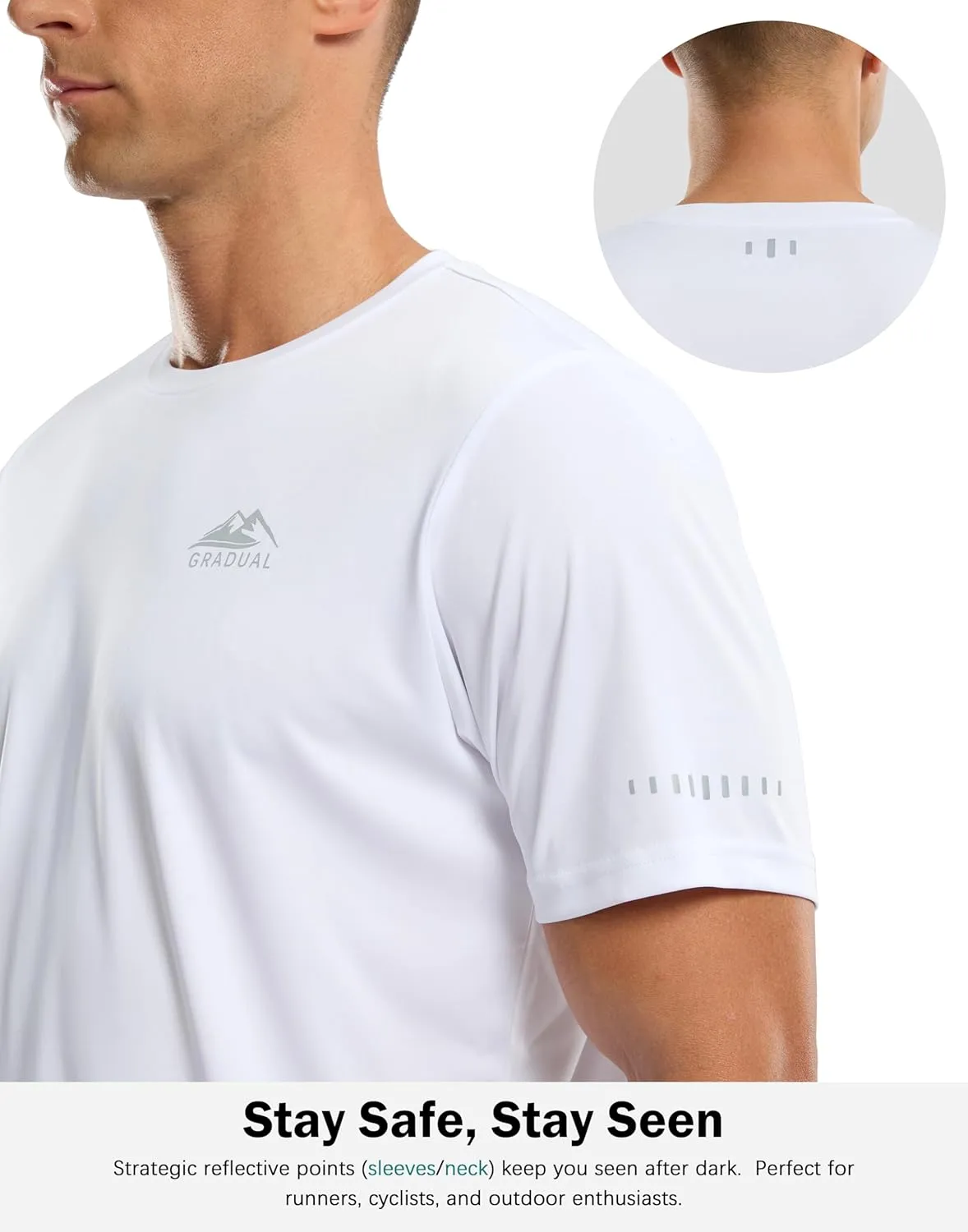 Men's UPF 50  Sun Protection Dry Fit Workout T-Shirts Rash Guard Swim Shirts Moisture Wicking Tee for Athletic, Beach, Hiking