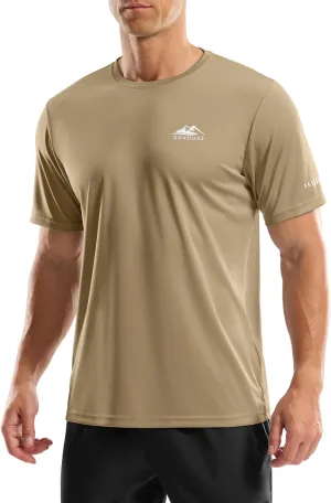 Men's UPF 50  Sun Protection Dry Fit Workout T-Shirts Rash Guard Swim Shirts Moisture Wicking Tee for Athletic, Beach, Hiking