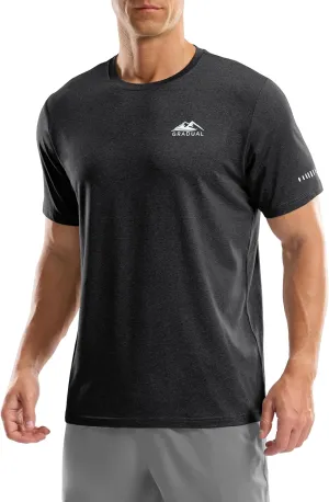 Men's UPF 50  Sun Protection Dry Fit Workout T-Shirts Rash Guard Swim Shirts Moisture Wicking Tee for Athletic, Beach, Hiking