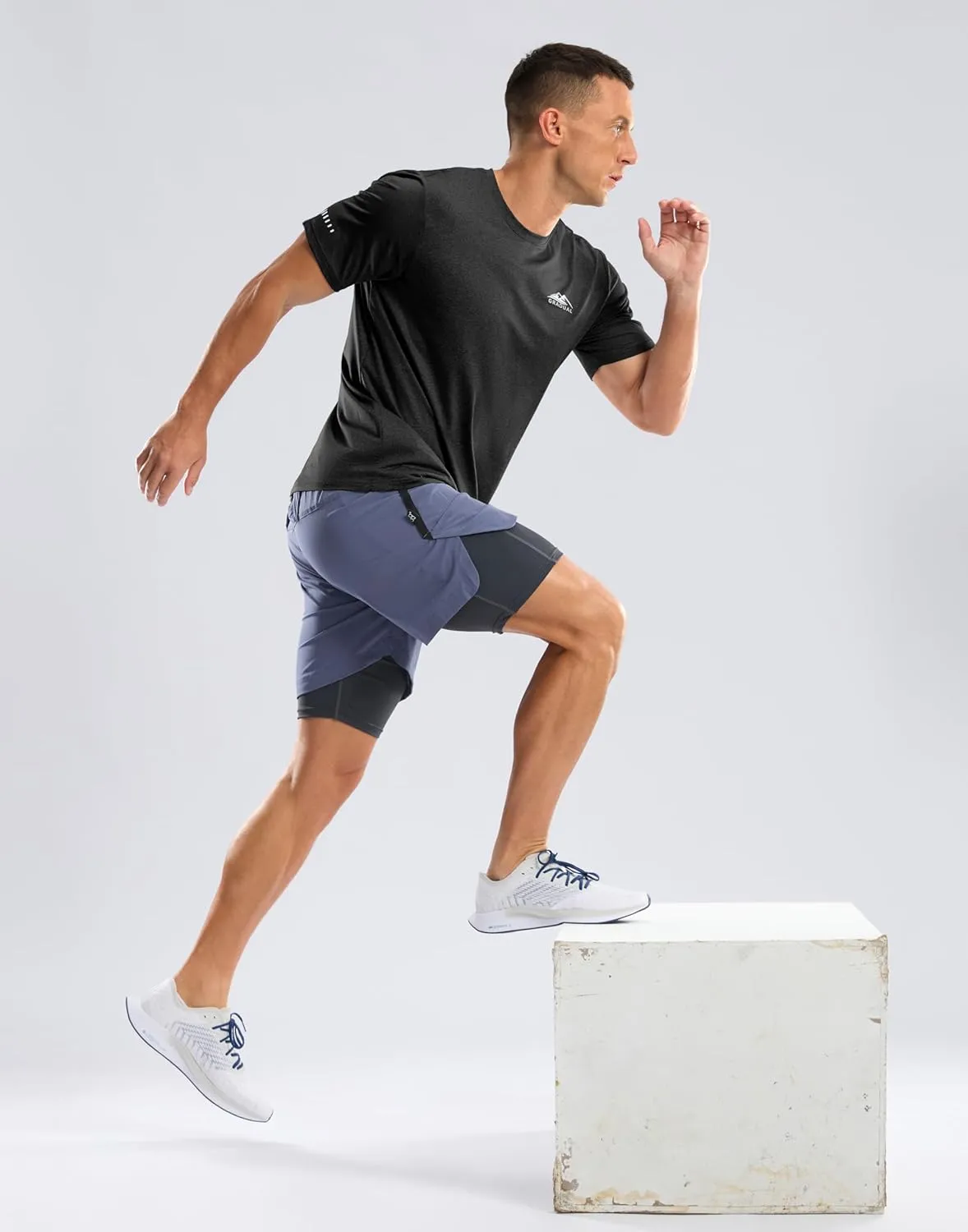 Men's UPF 50  Sun Protection Dry Fit Workout T-Shirts Rash Guard Swim Shirts Moisture Wicking Tee for Athletic, Beach, Hiking
