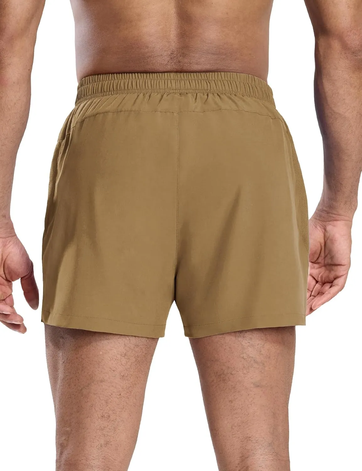 MIER Mens 3 Inch Shorts for Athletic Running Dry Fit Lightweight Workout Gym Active Shorts with Brief Liner, Pockets