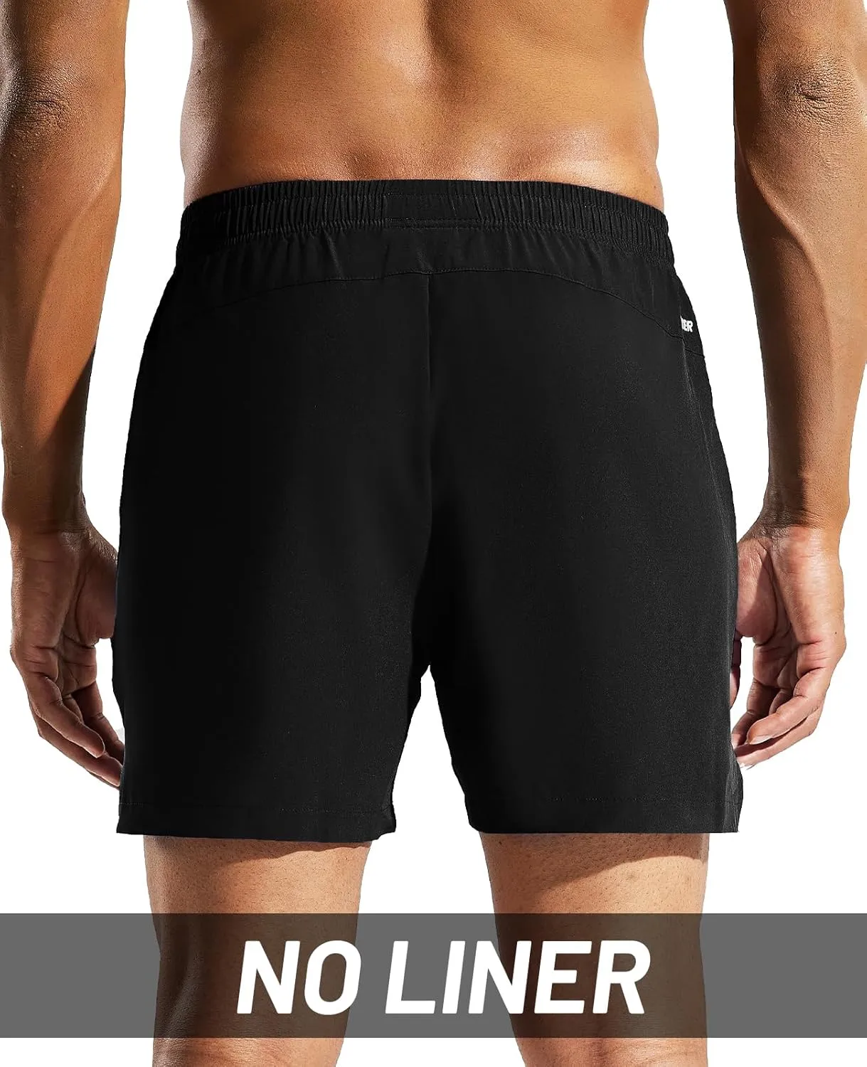 MIER Men's 5 Inch Running Athletic Shorts with Pockets Quick Dry Lightweight Gym Workout Shorts, Elastic Waist