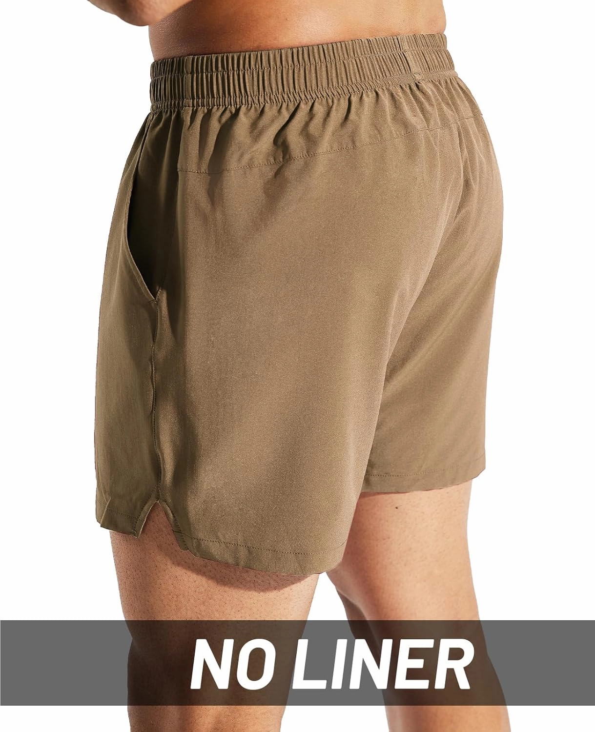 MIER Men's 5 Inch Running Athletic Shorts with Pockets Quick Dry Lightweight Gym Workout Shorts, Elastic Waist