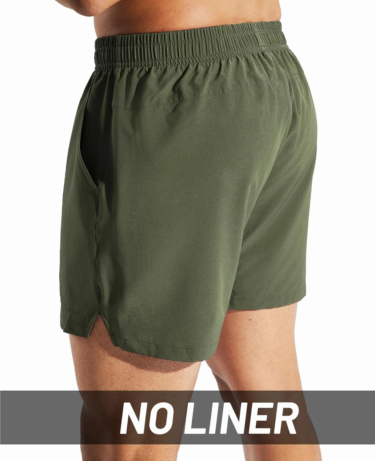 MIER Men's 5 Inch Running Athletic Shorts with Pockets Quick Dry Lightweight Gym Workout Shorts, Elastic Waist