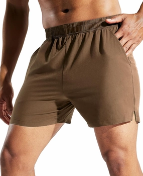 MIER Men's 5 Inch Running Athletic Shorts with Pockets Quick Dry Lightweight Gym Workout Shorts, Elastic Waist