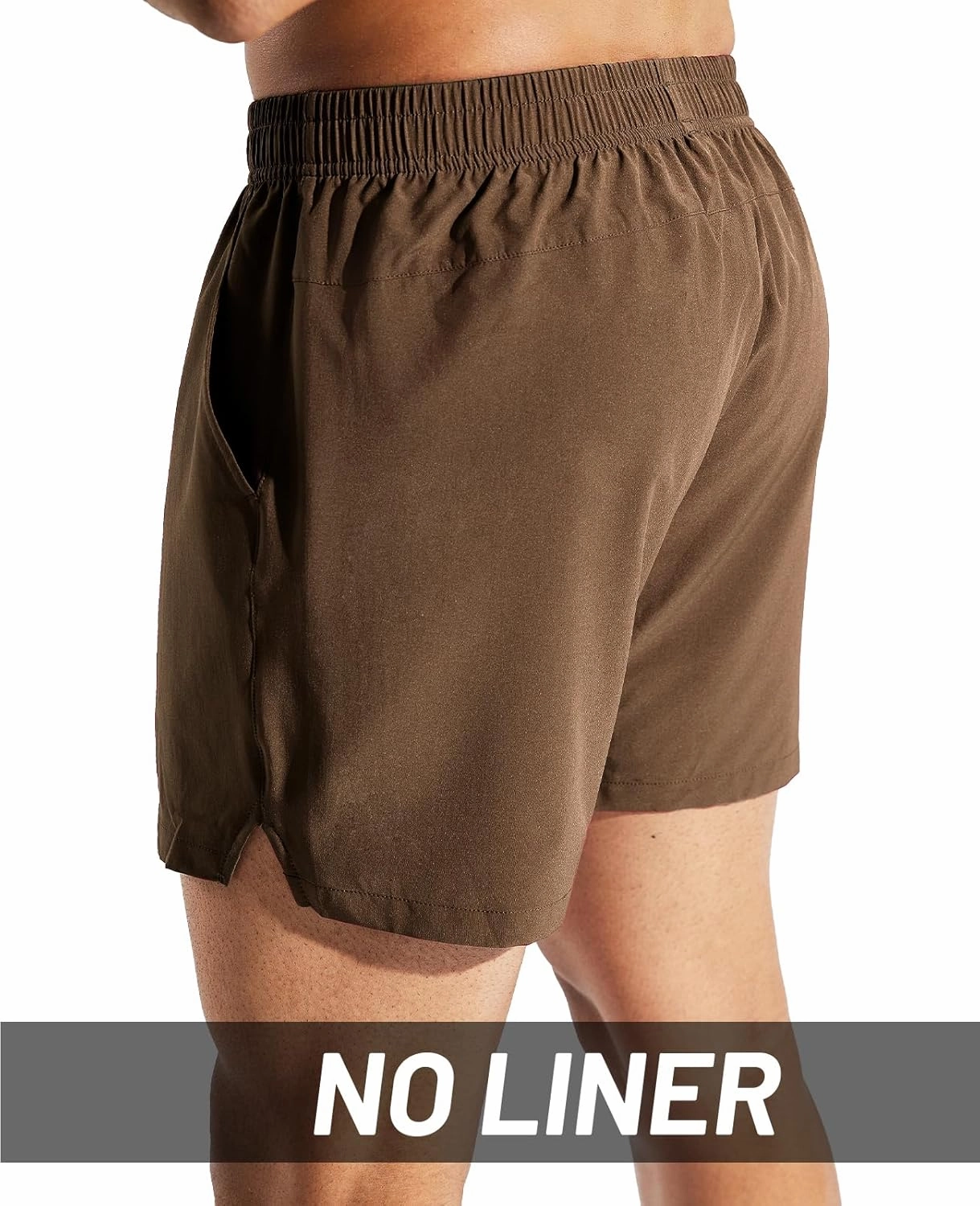MIER Men's 5 Inch Running Athletic Shorts with Pockets Quick Dry Lightweight Gym Workout Shorts, Elastic Waist
