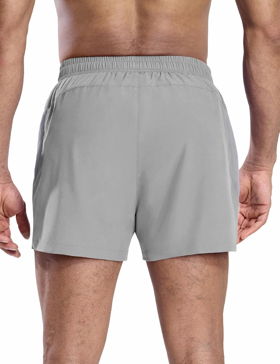 MIER Mens 3 Inch Shorts for Athletic Running Dry Fit Lightweight Workout Gym Active Shorts with Brief Liner, Pockets