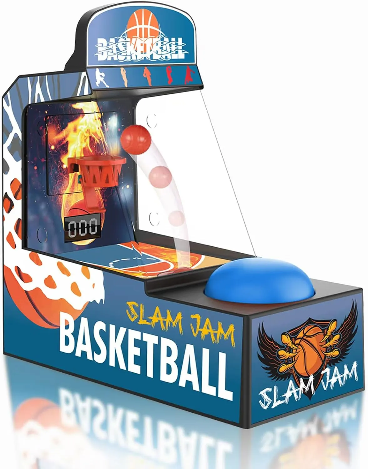 Mini Basketball Games, Basketball Toys, Tabletop Basketball Game for Kids and Adults, Desk Games for Office for Adult to Reduce Stress, Basketball Gifts for Boys 8-12 (Blue)