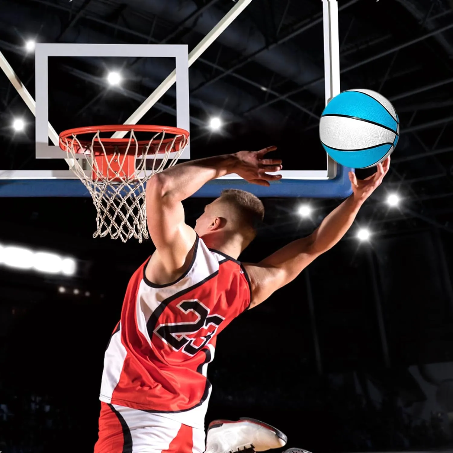 Mini Basketball Replacement 8.5 Inch Pool Basketballs Ball Hoop Indoor Outdoor Toy, Fits All Standard Swimming Pool Basketball Hoop Pool Game Toy Water Games