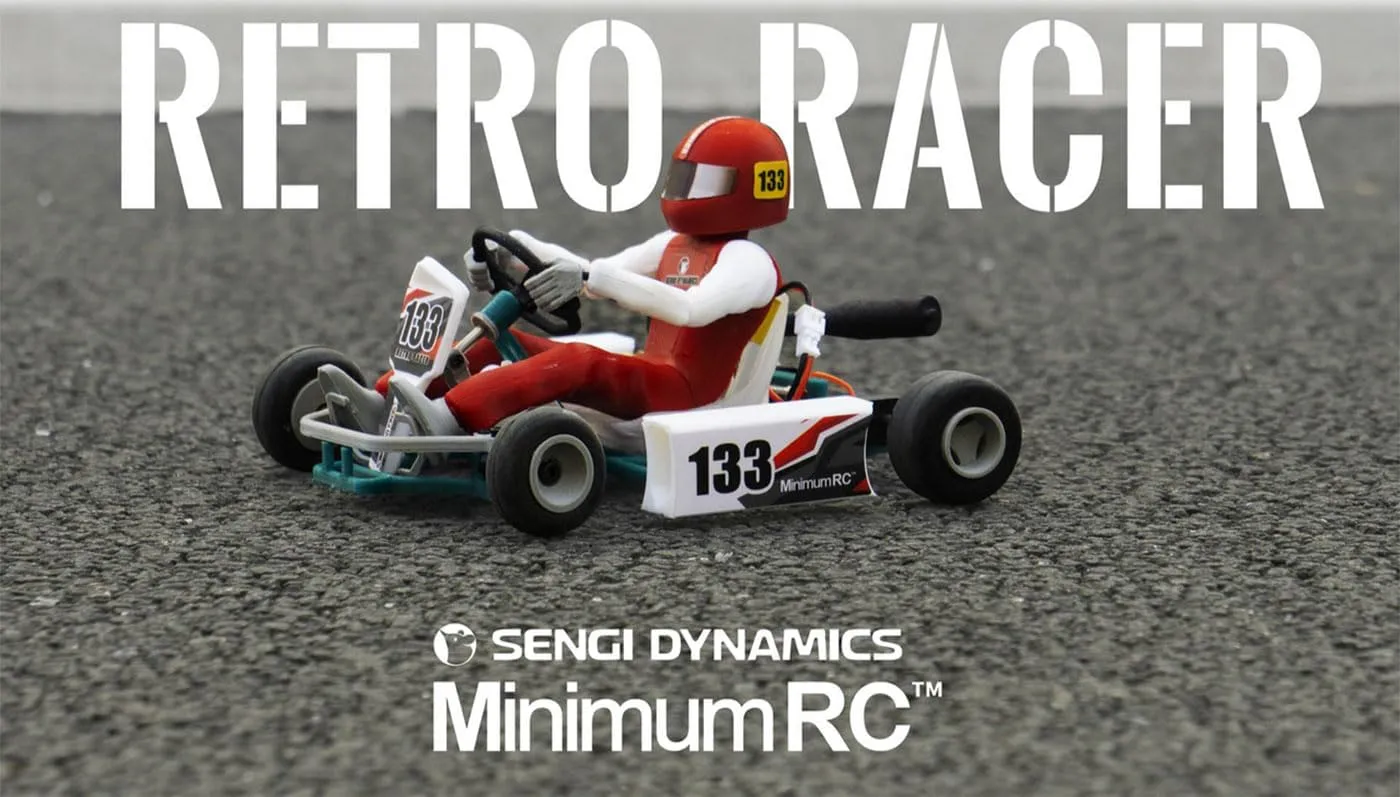 Mini RC Car, Retro Racer 1/32 Scale 2.4G Mini RC Kart Assembly Model Kit, High Performance Off-Road RC Kit Without Remote Control and Receiver for Teens&Adults - KIT Version