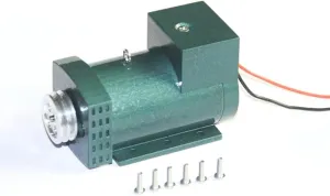 Mini Retro Engine Model Kits, 12V DC Generator for SEMTO ST-NF2 Engine Models DIY Upgrade Modification Accessory, Science Toy for Teens and Adults (Belt Connection Version/Cyan)