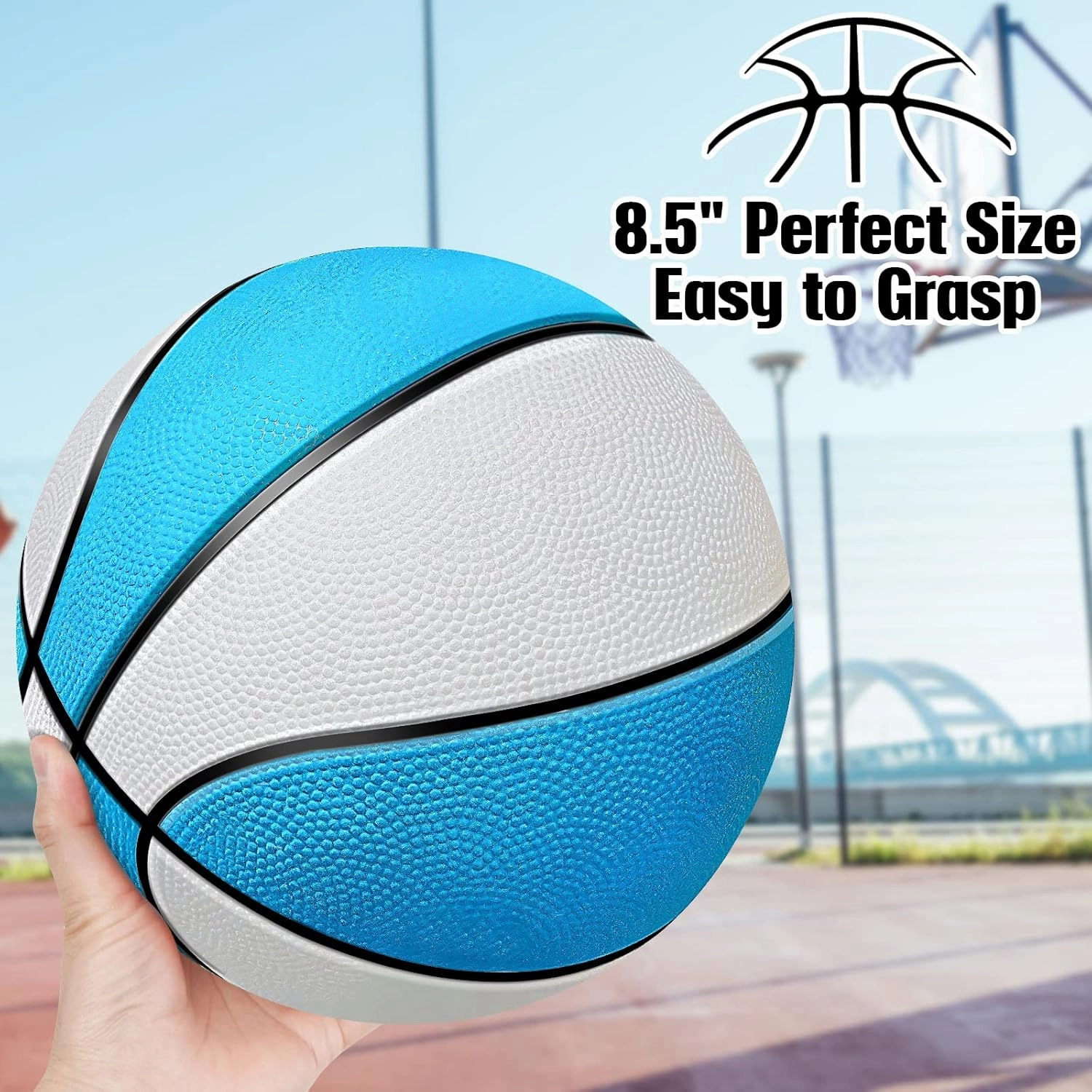 Mini Basketball Replacement 8.5 Inch Pool Basketballs Ball Hoop Indoor Outdoor Toy, Fits All Standard Swimming Pool Basketball Hoop Pool Game Toy Water Games