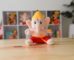 MODI TOYS Baby Ganesh (7 inch) Mantra Singing Plush Toy | Ideal for Newborns, Infants, Toddlers, Grandparents | Best for Diwali, Baby Shower, Birthday, Housewarming