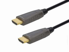 Monoprice 8K Ultra High Speed Fiber Optic Certified HDMI Cable - HDMI 2.1, 8K@60Hz, 4K@120Hz, 48Gbps, HDR, VRR, Active Optical Cable (AOC), CMP Plenum Rated, 32ft, Black