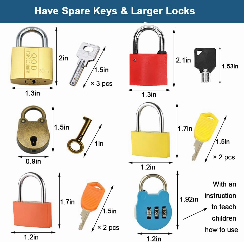 Montessori Lock and Key Toy Set for Toddlers, Educational STEM Lock Toys Matching Games Set with Wooden Tray for 3-5 Year Old Kids