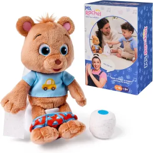 Ms. Rachel Potty Time with Bean, 11” Plush Teddy Bear with Play Toilet & Accessories, Toddler Toys for Girls & Boys for Ages 18 Months to 3 