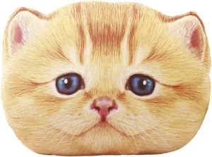 New Hot 3D Cute Animal Stuffed Pillow Pet Soft Plush Toy Doll Gift Back Cushion Fold Cat Head Birthday Gift (NO4, Height: 40 cm)