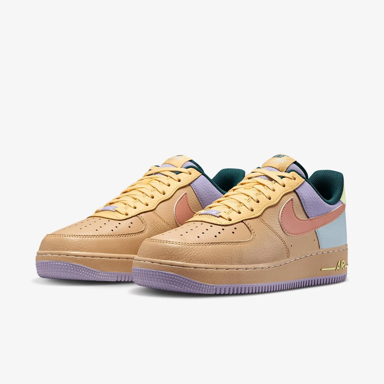 Nike Air Force 1 '07 Men's Shoes (IB4493-252, Sesame/Hydrangeas/Soft Yellow/Apricot Agate)