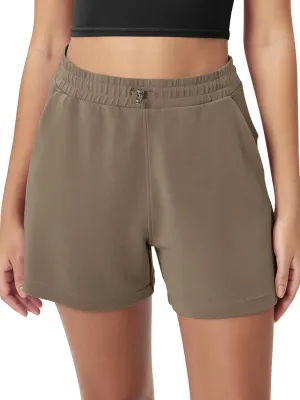 ODODOS Modal Soft Relaxed Shorts for Women Adjustable Shockcord High Waist Casual Shorts with Pockets