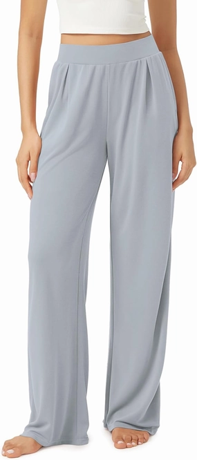 ODODOS Drapey Soft Wide Leg Pants for Women High Waist Casual Relaxed Lounge Pants with Pockets-29 Inseam