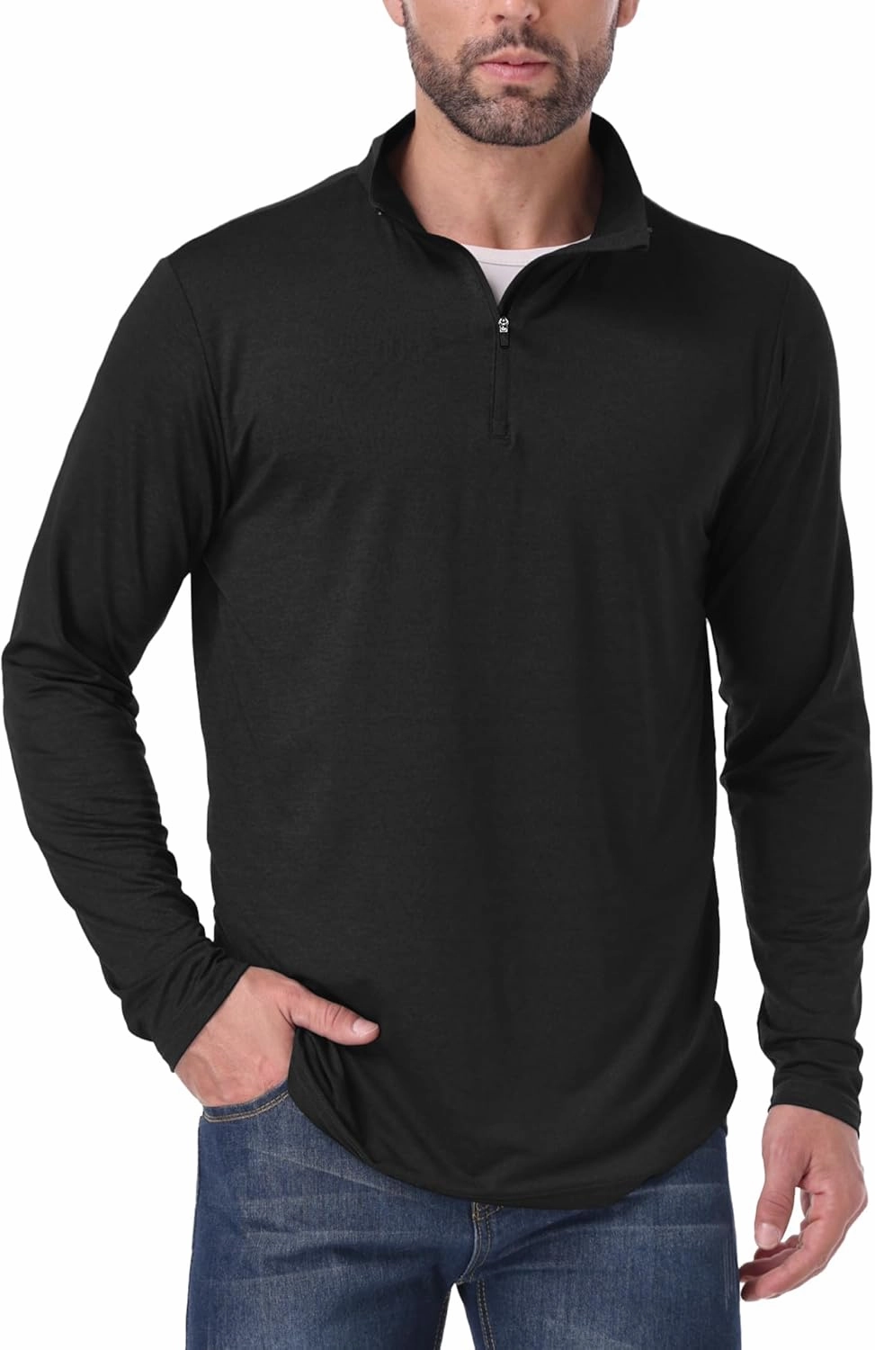 OYGSieg 3 Pack Men's Quarter Zip Pullover Thermal Fleece Lined Sweatshirts Long Sleeve 1/4 Half Zip Tops