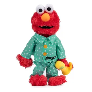 Personalized Elmo - Officially Licensed - Bedtime Pajama Character and Flashlight - Interactive Plush Stuffed Animal Keepsake with Custom Name