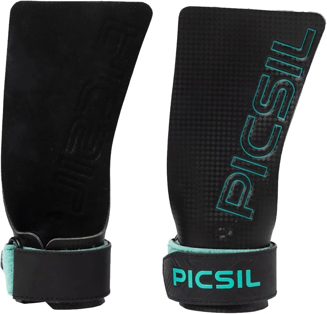 PICSIL Falcon Grips, Tough & Resistant Workout Grips, Hand Grips for Weightlifting & Gymnastics, Made of Soft, Breathable Carbon Fabric, Blocks Rips, Calluses, & Blisters, Unisex