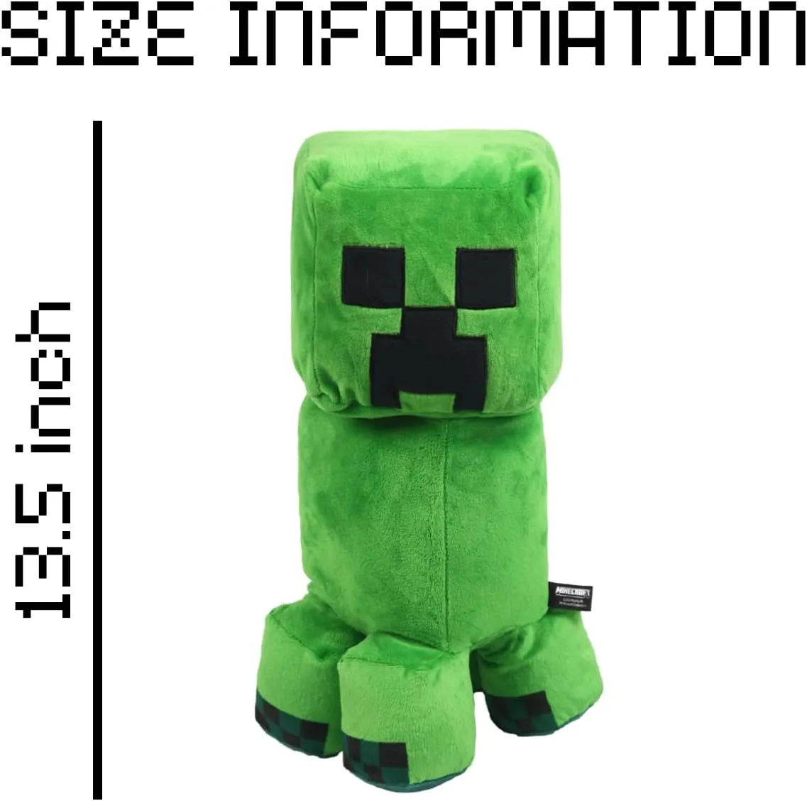 Pixel-Style Game Basic Plush Character Soft Toy, Video Game-Inspired Collectible Plushies Gifts for Kids & Fans (Creeper)