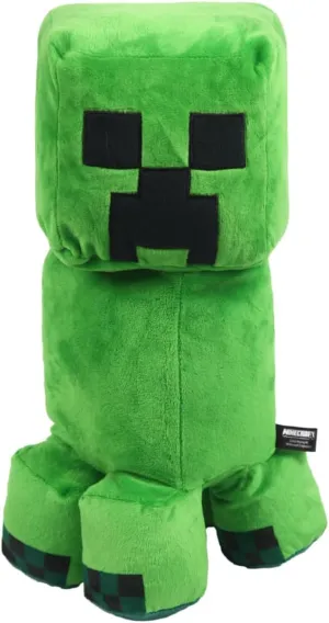 Pixel-Style Game Basic Plush Character Soft Toy, Video Game-Inspired Collectible Plushies Gifts for Kids & Fans (Creeper)