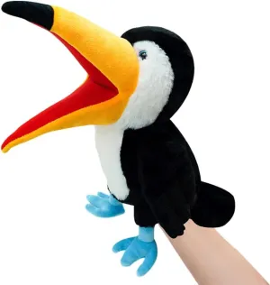 Plush Bird Hand Puppets with Movable Mouth Zoo Animal Plush Puppets Kids Adults Stuffed Animal Hand Puppets Toys Interactive Toys for Role Play Show Theater Storytelling Christmas Birthday Gift