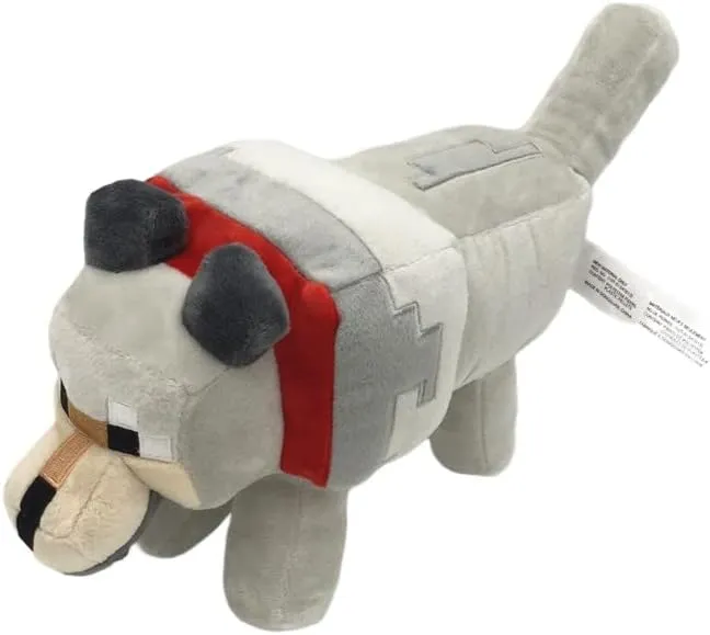 Plush Wolf 14-inch Stuffed Animal Figure, Floppy Soft Doll Inspired by Video Game Character, Collectible Toy