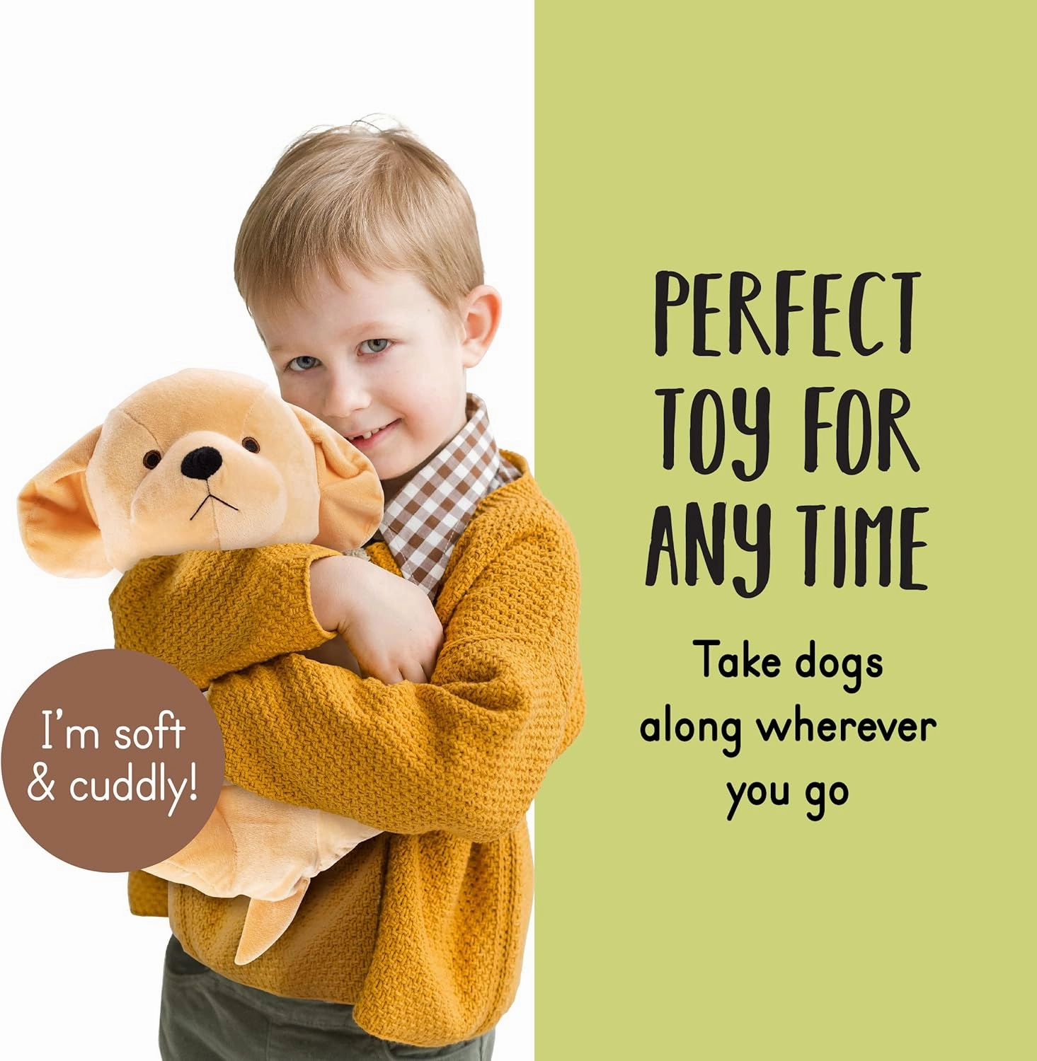 Plush Creations Stuffed Mommy Dog with 3 Puppies in her Tummy | Stuffed Animal Family | Stuffed Animal Mom and Baby | Baby Toy Stuffed Animals | Stuffed Animals for Ages 0 