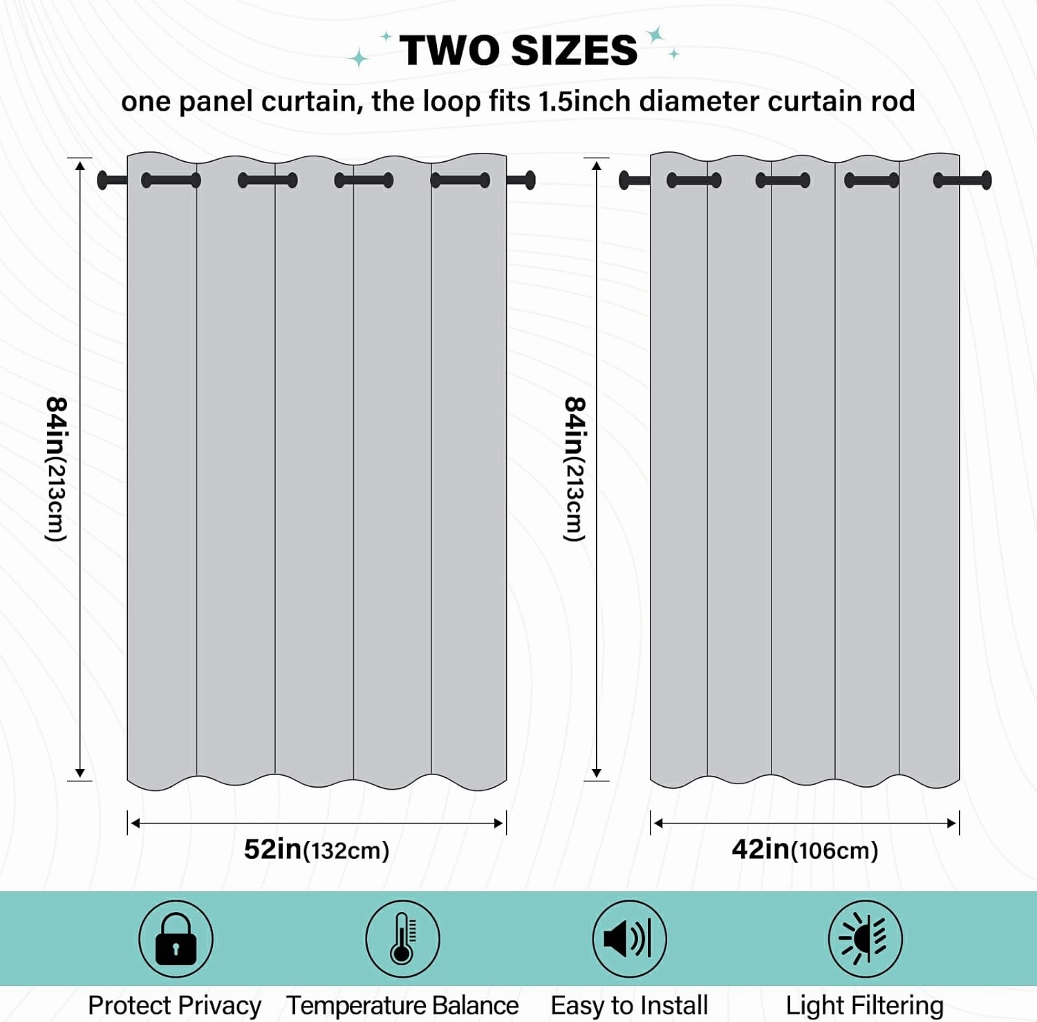 Poeticcity 1 PC Window Curtain Panels, Polyester Curtain Thermal Perforated Insulated & Strong Blocking Panels 85% Blackout Drapes 84x42 in Seamless Ostriches with Red Glasses Hairpins Lover is a Day