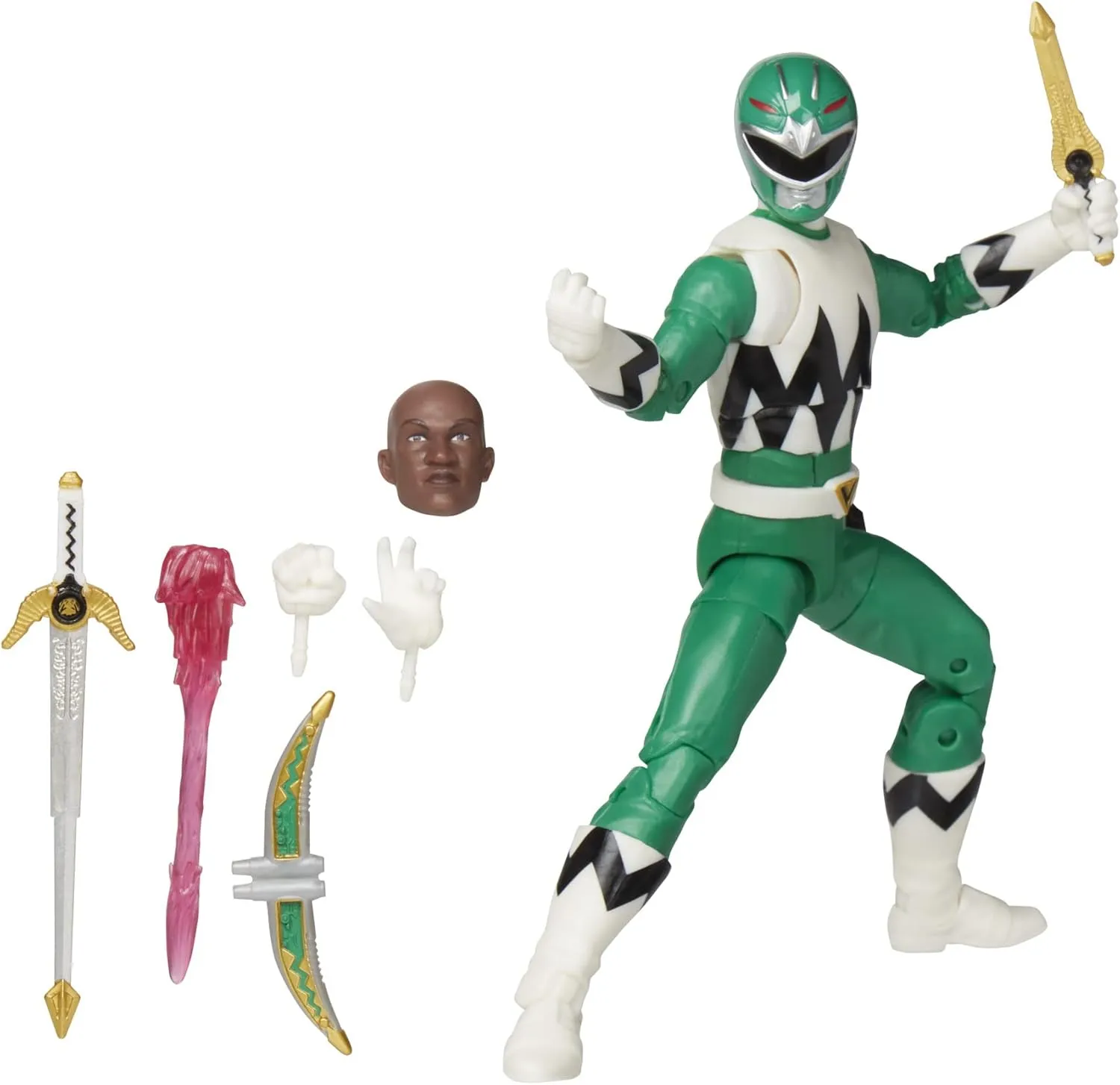 Power Rangers Lightning Collection Lost Galaxy Green Ranger 6-Inch Premium Collectible Action Figure Toy with Accessories Kids Ages 4 and Up