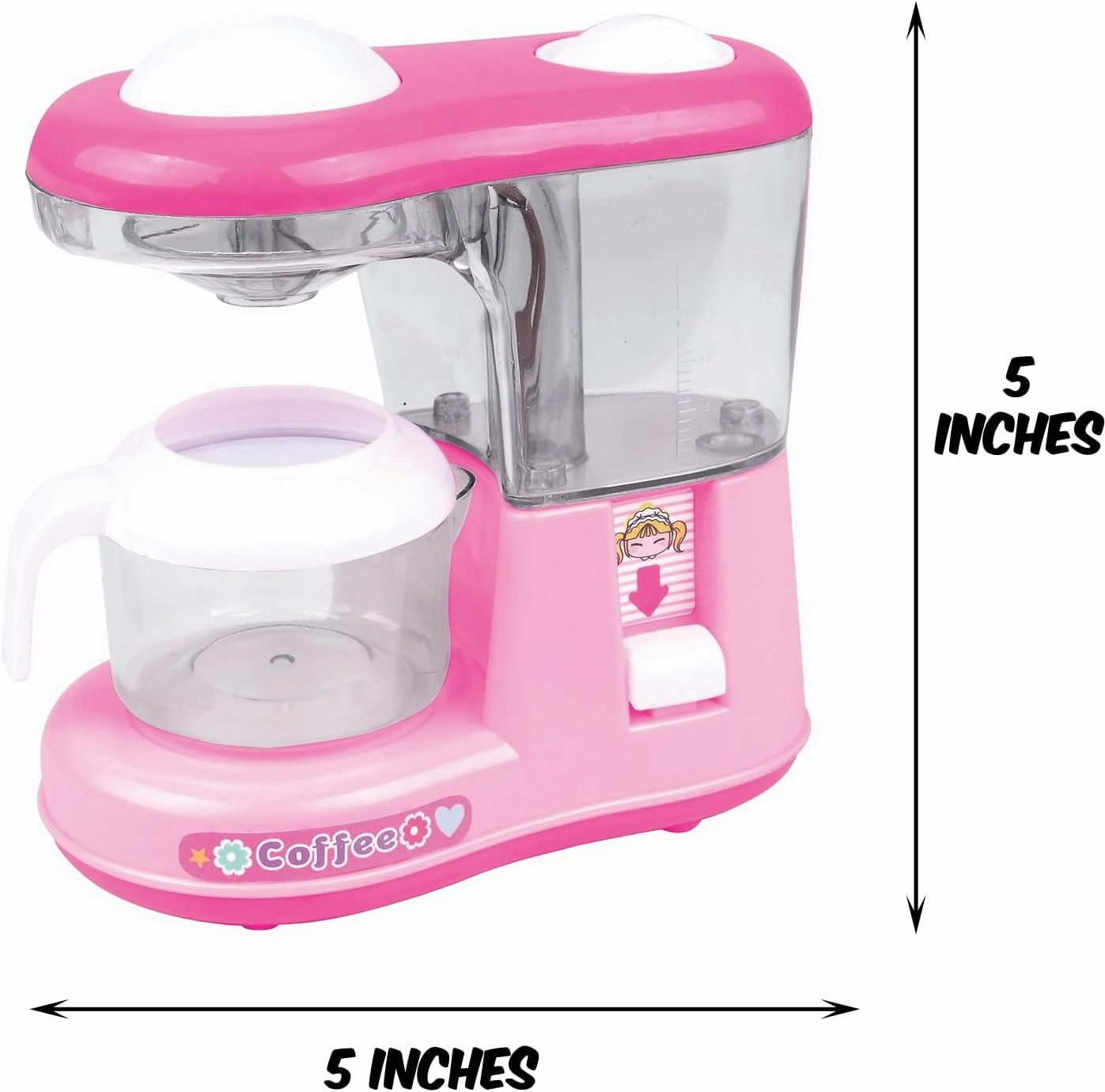 PowerTRC Kitchen Appliance Playset with Light & Sound – Includes Kettle, Coffee Maker, Mixer, and Accessories for Kids Age 4-8 – Fun Pretend Play Kitchen Appliances