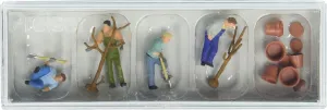 Preiser 10466 People Working Men Planting Trees HO Scale Figure