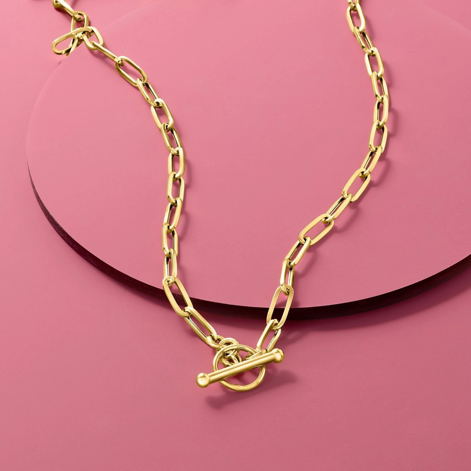 Pure Collection by Ross-Simons Italian 14kt Yellow Gold Paper Clip Link Toggle Necklace
