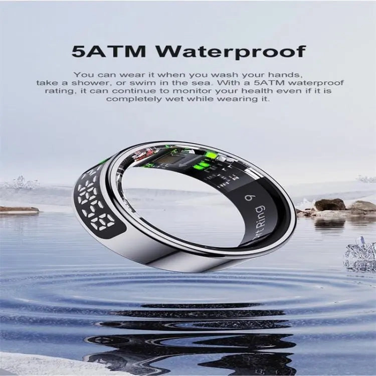 R11 SIZE 8 Smart Ring, Support Heart Rate / Blood Oxygen / Sleep / Multiple Sports Modes(Silver)