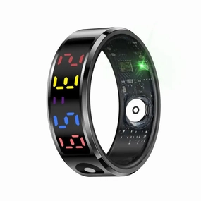 R12 SIZE 12 Smart Ring, Support Heart Rate / Blood Oxygen / Sleep / Multiple Sports Modes(Black)