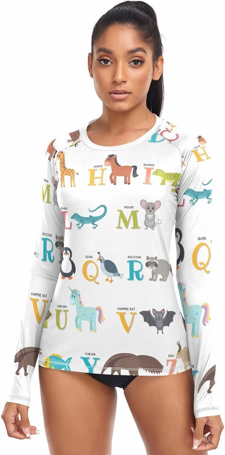Rash Guard for Women UPF 50  Swim Shirts Long Sleeve Sun Protection Beach Surfing Swimming Tops