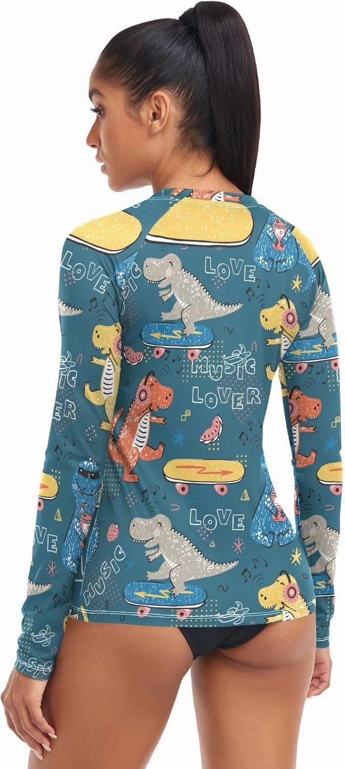 Rash Guard for Women UPF 50  Swim Shirts Long Sleeve Sun Protection Beach Surfing Swimming Tops