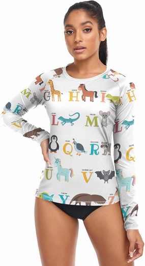 Rash Guard for Women UPF 50  Swim Shirts Long Sleeve Sun Protection Beach Surfing Swimming Tops