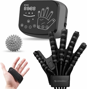 Rehabilitation Robot Gloves,Hemiplegia Hand Stroke Recovery Equipment,Adjustable Strength,Rechargeable Finger Rehab Training Device for Hemiplegia Arthritis Dysfunction Recovery Grey R-XL