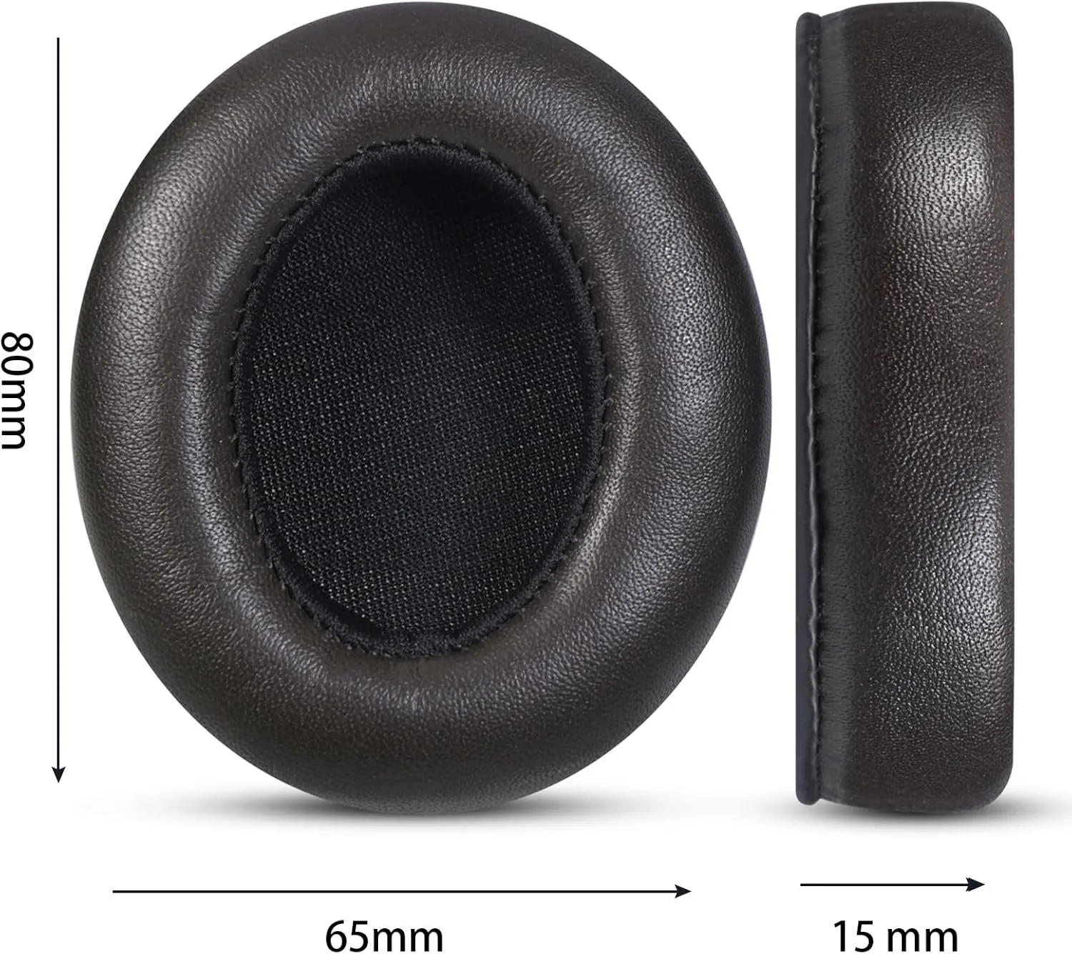 Replacement Ear Pads for SENNHEISER Headphones - Compatible with Momentum 1.0 | Longer Lasting Leather Cushions with Soft Memory Foam Dark Brown Lambskin